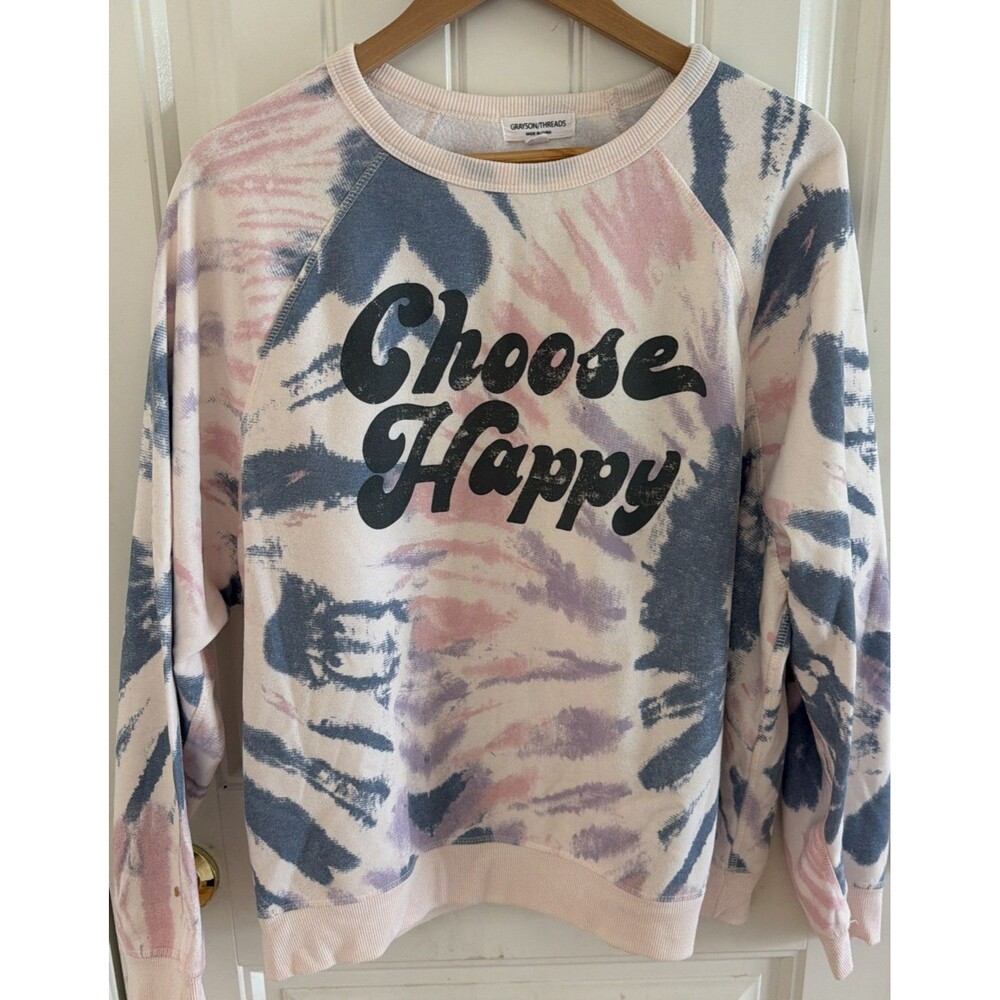 Grayson Thread Choose Happy Crew Neck Sweatshirt XXL